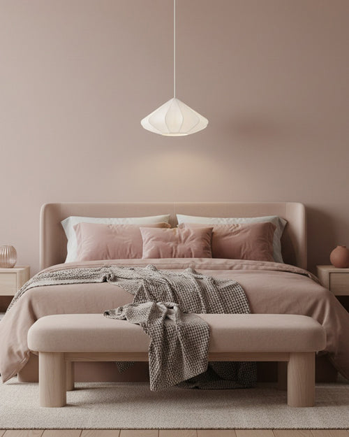 EGLO hanglamp Dolwen - e27 - ø 42,5 cm - wit - textiel