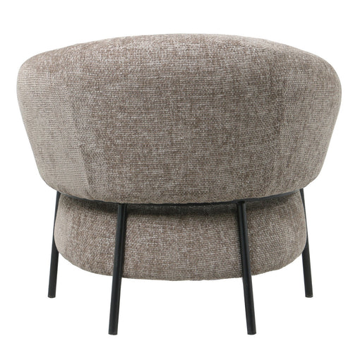 Giga Meubel Fauteuil Jennie - Stof/Metaal - Taupe