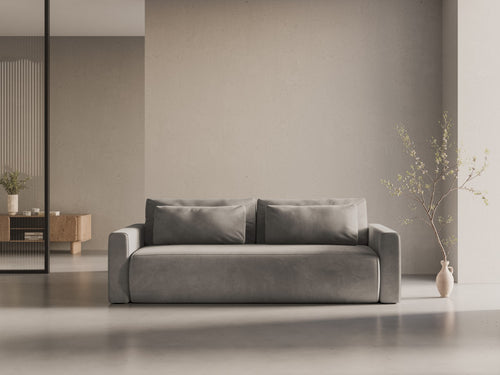 Cosmopolitan Design Slaapbank met opbergdoos Belfast 3-zits, flueel concreet - 105x238x84cm