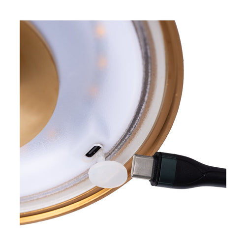 Atmooz tafellamp Balto - goud - Ø 15 x H 21,5 cm - geïntegreerde led