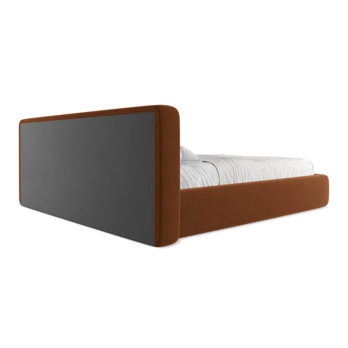 LaMiaSofa Bed met opbergruimte Firenze - velours - terracotta - 220x225x82