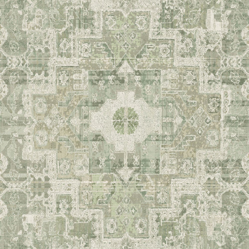 ESTAhome behang oosters kelim tapijt vergrijsd groen - 50 x 900 cm - 131358 - vtwonen shop