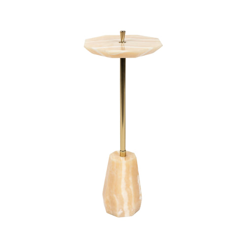 Dutchbone Onno Bijzettafel Onyx Natuursteen  - Geel