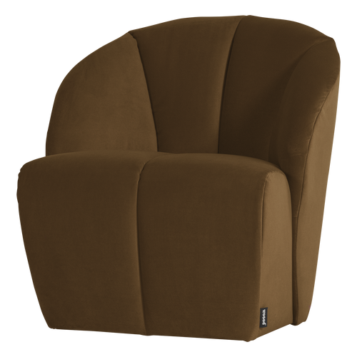 WOOOD draaifauteuil Mojo - Velvet - Honinggeel - 75x68x77