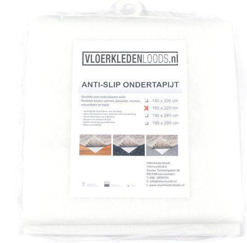 Interieur05 antislip ondertapijt - wit - 160 x 230 cm