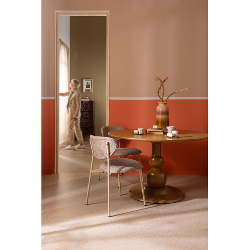 WOOOD eettafel Ø 120 cm Blanco - Mango Hout - Honing Geel - 75x120x120 - vtwonen shop