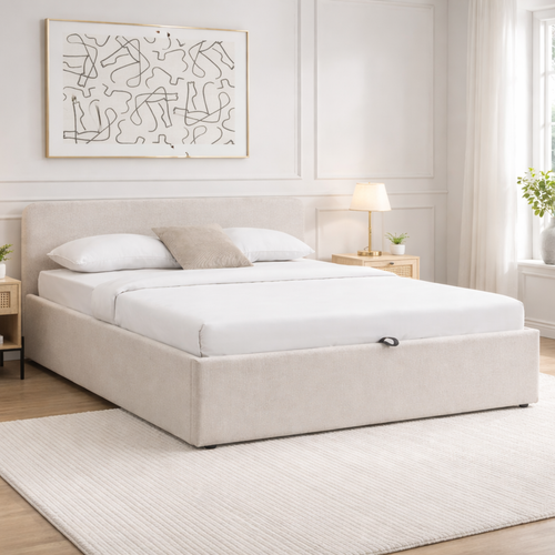 Calicosy - Opbergbed ELYA - beige 215x170x88 cm