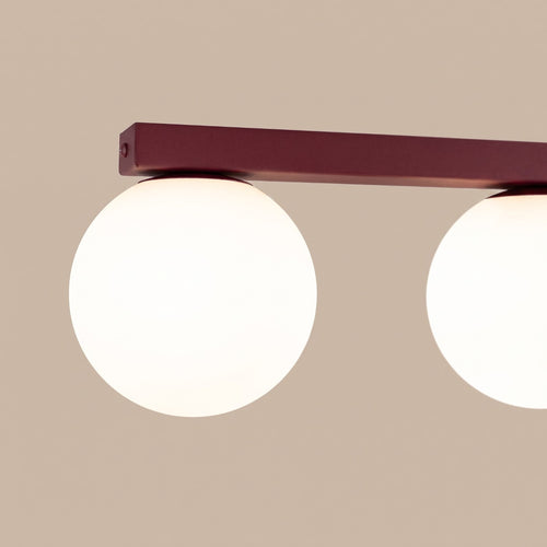 Sollux Lighting Plafondlamp YOLI 3 bordeaux - 50x12x14,5cm
