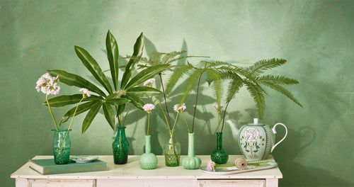 Pip Studio - Bloemenvaas - Groen - Glazen - Set van 3 vazen