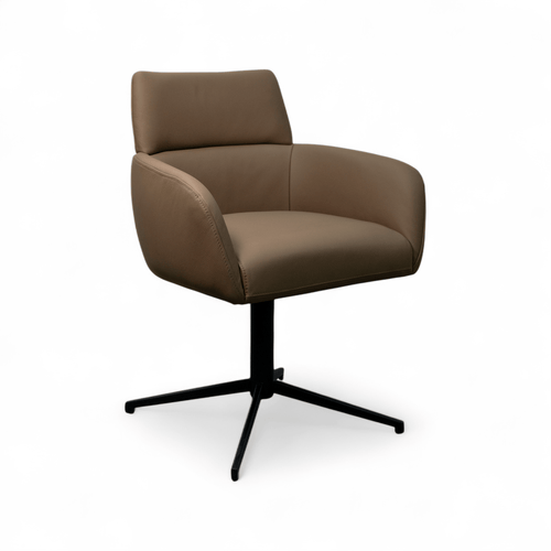 Furnhouse eetkamerstoelen armleuning Marco - Taupe - Leer