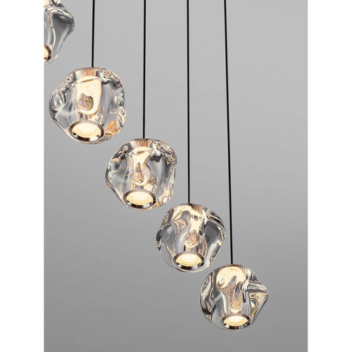 Nova Luce IFOS Hanglamp voor aan het plafond, model Bar, zandkleurig zwart, chroom, Triac dimbare LED, 25W, 1340lm, 3000K