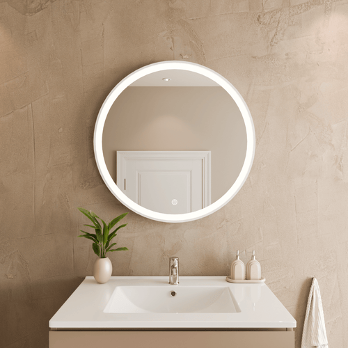 LOMAZOO badkamerspiegel Helsinki - met LED verlichting & spiegelverwarming - rond - 70 cm