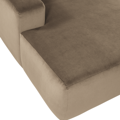 WOOOD chaise longue bank links Mojo Base - Velvet - Khaki - 74x112x162