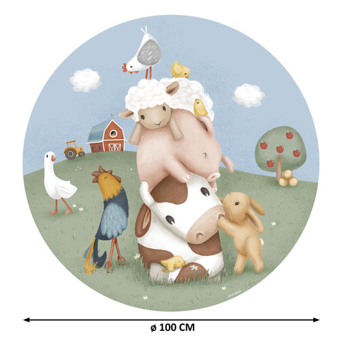 Little Dutch behangcirkel kinderkamer Little Farm 100cm - vtwonen shop