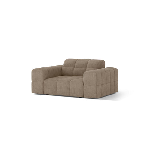 Cosmopolitan Design - Fauteuil Chicago chenille donkerbeige - 102x132x78cm