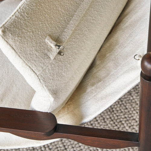 Tikamoon Fauteuil in mindi en ecru stof - Beige - vtwonen shop