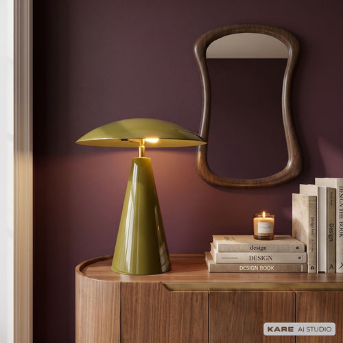 Kare Design Taffellamp Fungo Flat groen