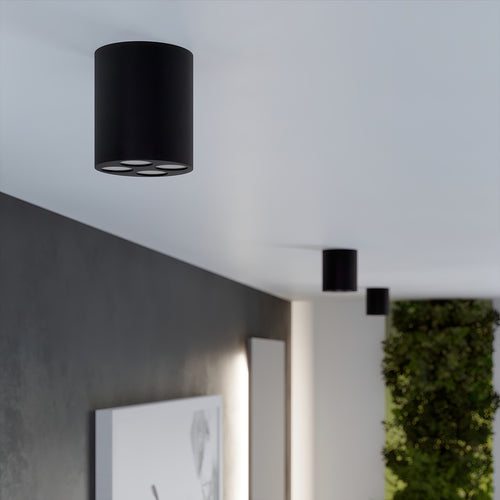 Sollux Lighting Plafondlamp ZOE zwart LED - 7,2x7,2x8,3cm