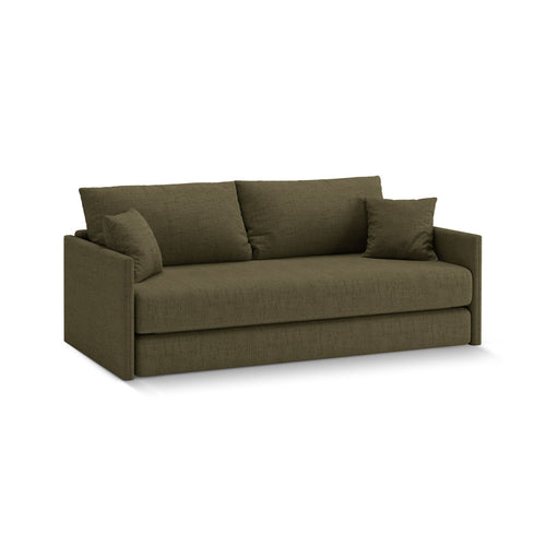Cosmopolitan Design - Converteerbare bank Shannon 3-zits, structurele stof groente - 94x209x87cm