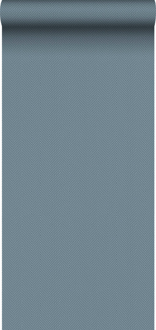 Sanders & Sanders behang visgraat-motief blauw - 53 cm x 10 m - 640529 - vtwonen shop