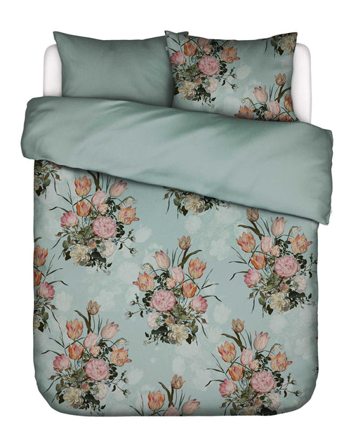 Essenza Tulip Bloom dekbedovertrek - Lits-Jumeaux - 240x200/220 cm - Surf green