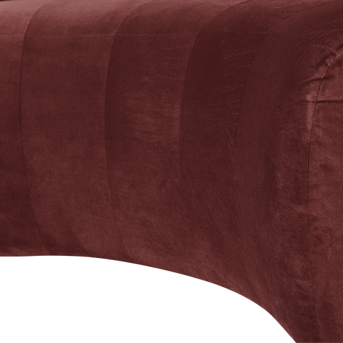 WOOOD eetbank halfronde hoek rug Mojo Base - Velvet - K.bruin - 83x152x76