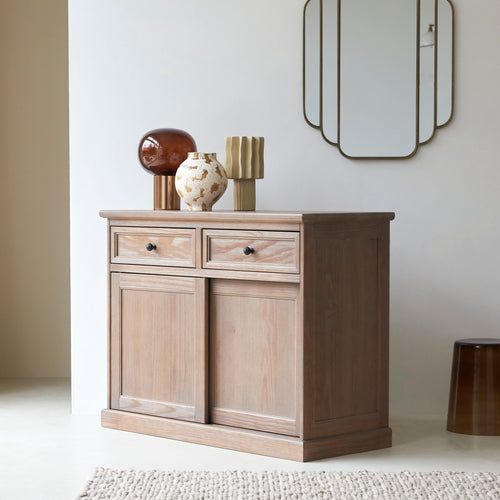 Tikamoon Massief grenen buffetkast 110 cm - Naturel - vtwonen shop