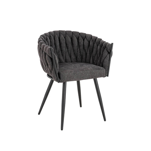 Home Deluxe I Eetkamerstoel AYLA - donkergrijs, set van 7
