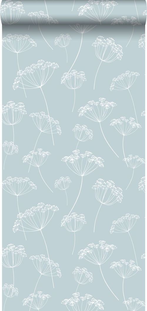 Walls4You behang bloemmotief babyblauw - 0,53 x 10,05 m - 935321 - vtwonen shop