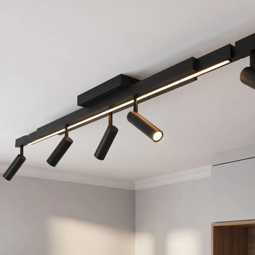 Trio Leuchten plafondlamp Zeno - 6 lichts -  180  x 8.5   cm - zwart