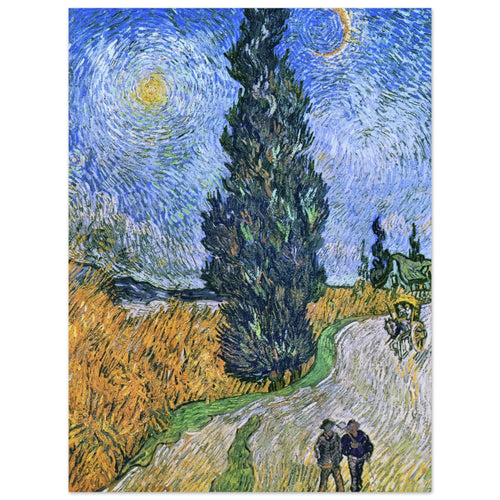 Artfulprints  Vincent van Gogh - Landweg in de Provence bij nacht   poster 30x40 cm - vtwonen shop