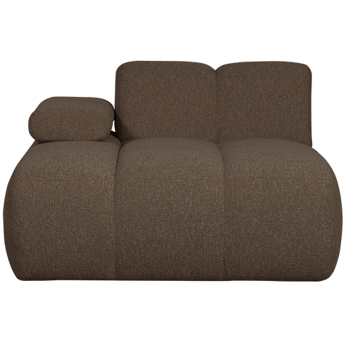 WOOOD chaise longue element links Mojo - Bouclé - Bruin - 74x162x122cm - vtwonen shop