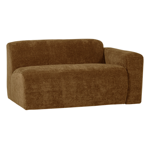 WOOOD 1,5-zits bank arm rechts Mojo Base - Rib - Honinggeel - 74x145x97