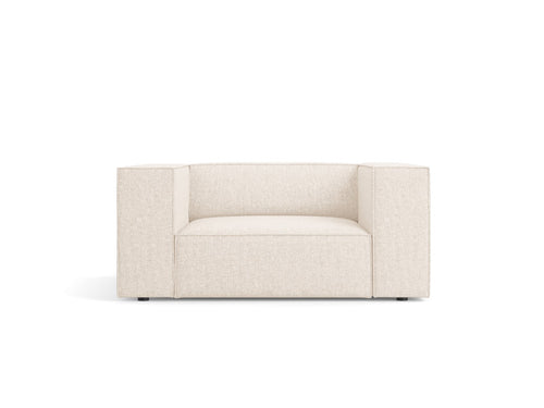 Cosmopolitan Design Fauteuil Arendal chenille, lichtbeige - 102x124x70cm
