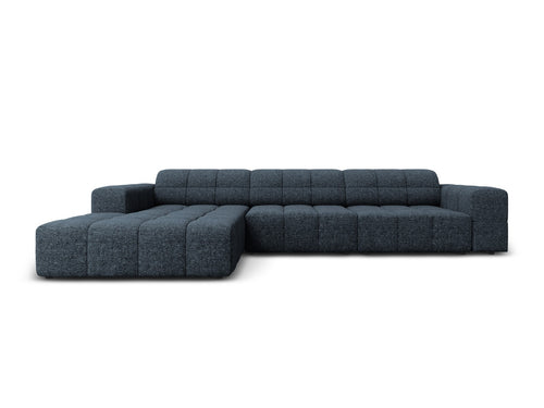 Cosmopolitan Design linker hoekbank Chicago 4-zits, chenille koningsblauw - 167x294x78cm
