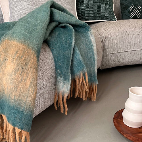 Malagoon plaid Zapotec - zacht groen - 100% recycled