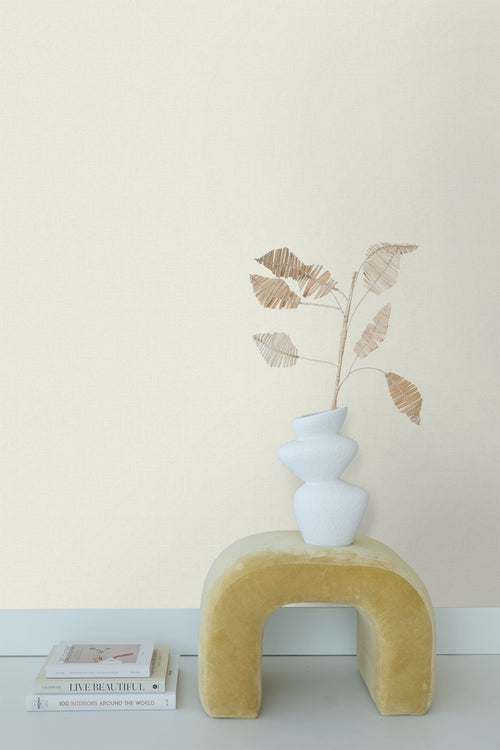 ESTAhome behang linnenstructuur beige - 53 cm x 10.05 m - 148739