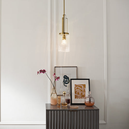 Elstead Kichler Kimrose Koepel Hangende Plafondlamp Geborsteld Natuurlijk Messing