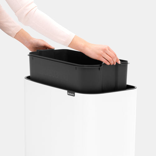 Brabantia Prullenbak Bo Touch Bin - 11+23L - white - vtwonen shop