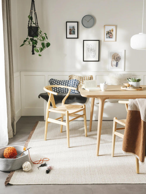 benuta plat geweven vloerkleed Mia - bruin - 200x300 cm