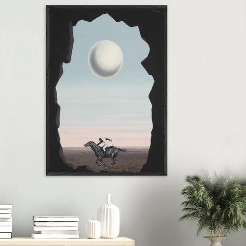 Artfulprints Poster René Magritte - Le jockey perdu   - 70x100 cm - Blauw