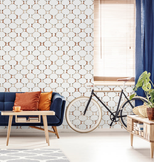 Walls4You behang menselijke silhouetten bruin en wit - 53 cm x 10 m - 640338 - vtwonen shop