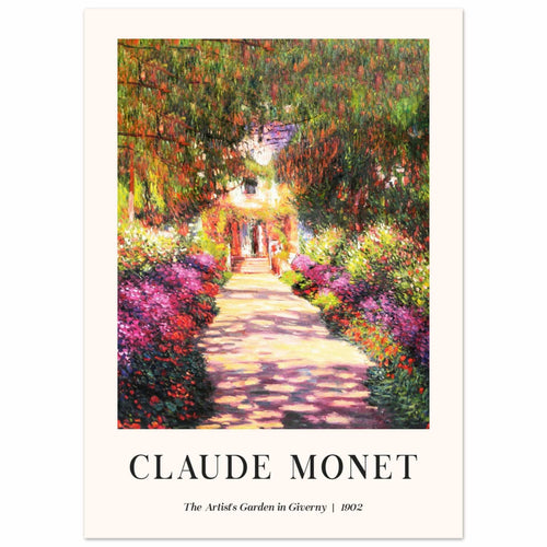 Artfulprints Poster Claude Monet - The artist's garden in Giverny II   - 50x70 cm - Meerkleurig