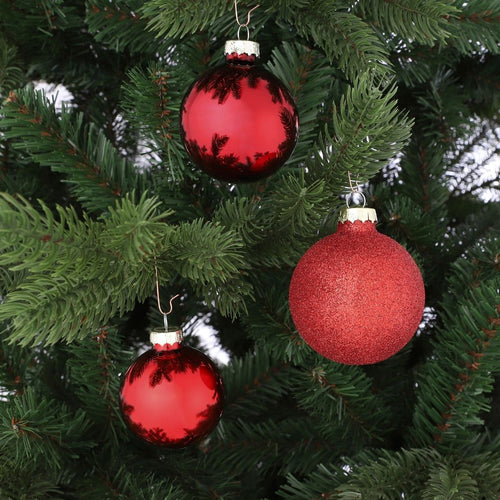 Mica Decorations Kerstballenset 42 Stuks - Kerstballen voor een Sterke Basis - Kerstversiering met Mat, Glans en Glitter - Piek in Meerdere Formaten -