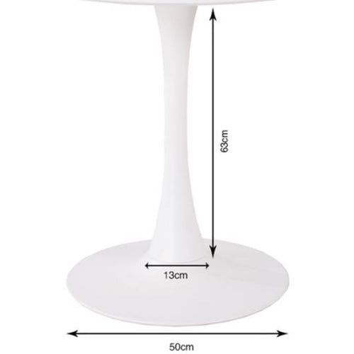 Kare Design Eettafel Schickeria Ø80cm eik en wit - vtwonen shop