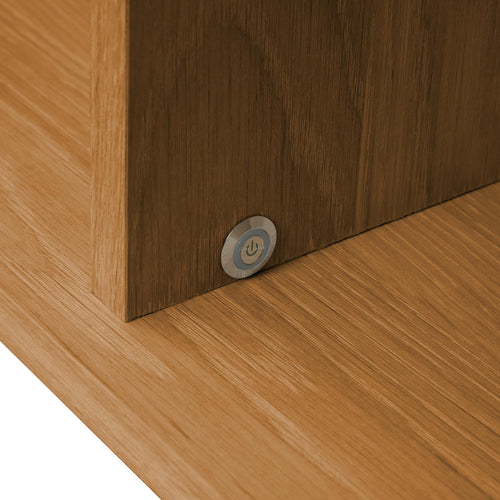 Furnhouse 3-deurs wandkast Kerteminde - Natuurlijk eikenhout - MDF, Eikenfineer, Glas - 37x160x60