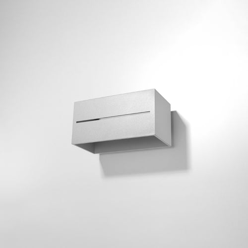 Sollux Lighting Wandlamp LOBO MAXI grijs - 20x12x10cm