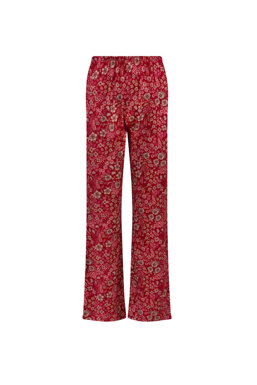 Pip Studio - Blake Pyjama Broek Dames - Daisy Dreams - Rood - M