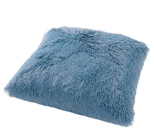 FLUFFY - kussenhoes 60x60 cm - superzacht - XL kussenhoes - Provincial Blue - blauw