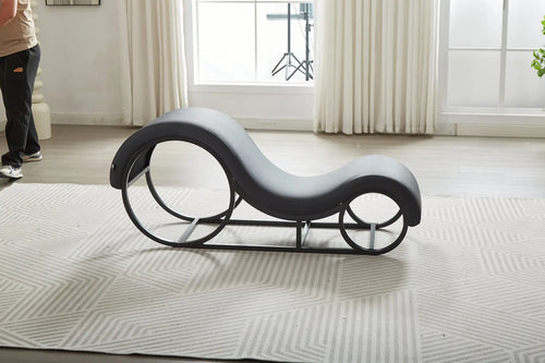 FurniLux Product Tantra Elysium - Tantra Stoel - Zwart - Synthetisch leer - Stijlvolle Bank voor Ontspanning - 163 x 43 x 68cm - vtwonen shop